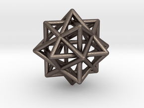 Compound of Three Octahedra in Polished Bronzed Silver Steel