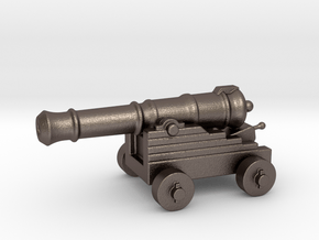 Cannon Paperweight in Polished Bronzed Silver Steel