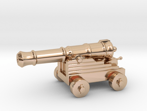 Cannon Paperweight in 14k Rose Gold Plated Brass