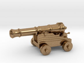 Cannon Paperweight in Natural Brass