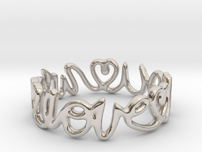 "We Love you" Ring in Platinum