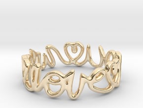 "We Love you" Ring in 14K Yellow Gold