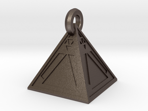 Limited Edition Sith Holocron Keychain in Polished Bronzed Silver Steel