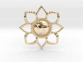 Forest Medallion in 14k Gold Plated Brass