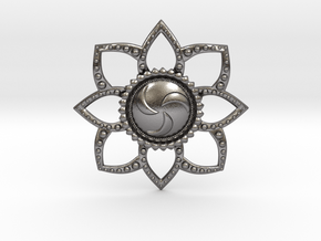 Forest Medallion in Polished Nickel Steel