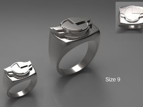 Test Squadron - Signet Ring - Version2.0 "Size 9" in Polished Silver