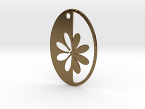 Simple Flower pendant in Natural Bronze