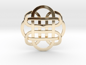 Designer Kolam Pendant in 14k Gold Plated Brass