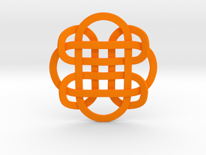 Designer Kolam Pendant in Orange Processed Versatile Plastic
