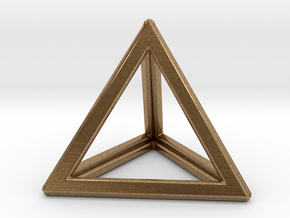 TETRAHEDRON (Platonic) in Natural Brass