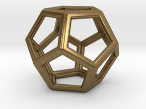 DODECAHEDRON (Platonic) in Natural Bronze