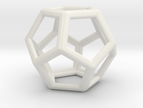 DODECAHEDRON (Platonic) in White Natural Versatile Plastic
