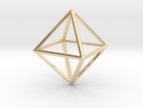 OCTAHEDRON (Platonic) in 14k Gold Plated Brass