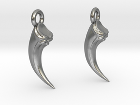 Talon Earings (pair) in Natural Silver
