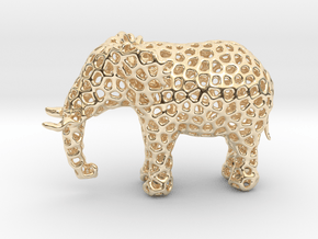 The Osseous Elephant in 14k Gold Plated Brass