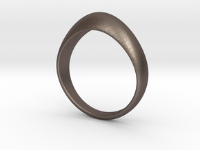 Simple Vintage Ring Design in Polished Bronzed Silver Steel