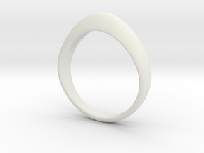Simple Vintage Ring Design in White Natural Versatile Plastic