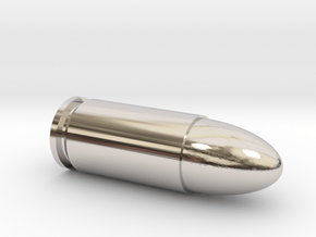 Silver Bullet 9mm (Solid) in Rhodium Plated Brass