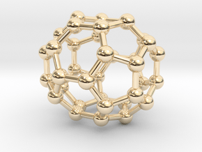 0043 Fullerene c36-15 d6h in 14k Gold Plated Brass
