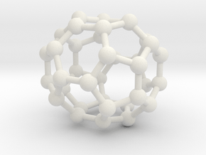 0043 Fullerene c36-15 d6h in White Natural Versatile Plastic