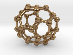 0043 Fullerene c36-15 d6h in Natural Brass