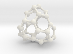0041 Fullerene c36-13 d3h in White Natural Versatile Plastic