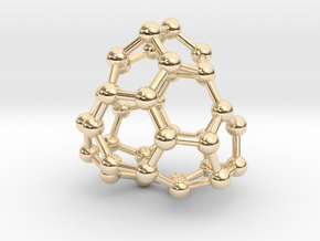 0041 Fullerene c36-13 d3h in 14k Gold Plated Brass