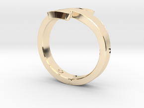 Seagull ring  in 14k Gold Plated Brass