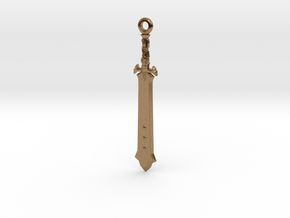 Vorpal Sword Pendant in Natural Brass