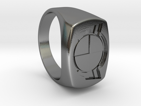Test Squadron - Signet Ring - Alternate (Embed) in Polished Silver