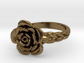 Rose Ring in Polished Bronze