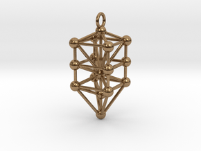 Small Qabalistic Tree of Life Pendant in Natural Brass