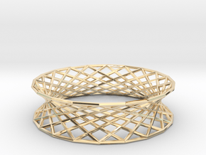 Hyperboloid Doubly-Ruled Structure Bracelet in 14K Yellow Gold