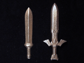 Toon Sword Pack in Polished Bronzed Silver Steel