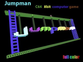 Jumpman Lives ! C64 8bit pixel game in Full Color Sandstone