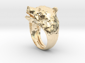 Bear ring in 14k Gold Plated Brass: 11.5 / 65.25