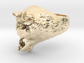 Bear ring in 14k Gold Plated Brass: 9 / 59