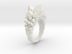 Crystal Ring Size 8,5 in White Natural Versatile Plastic