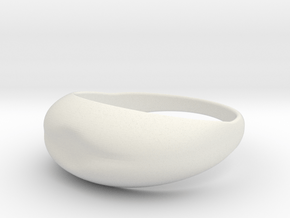 Simple Ring Design in White Natural Versatile Plastic