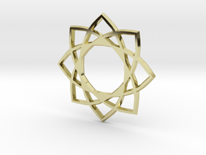 Star Pentagram in 18k Gold Plated Brass