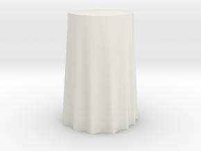 1:24 Draped Bar Table - 24" diameter in White Natural Versatile Plastic