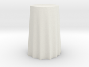 1:24 Draped Bar Table - 30" diameter in White Natural Versatile Plastic
