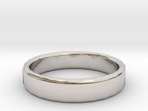 Wedding Ring Size 8 in Rhodium Plated Brass