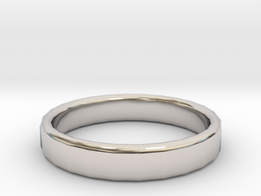 Wedding Ring Size 9 in Rhodium Plated Brass