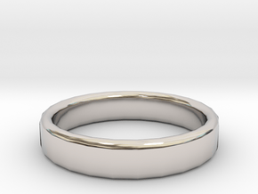 Wedding Ring Size 7 in Rhodium Plated Brass