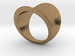 Arc ring in Natural Brass