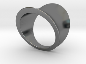 Arc ring in Fine Detail Polished Silver