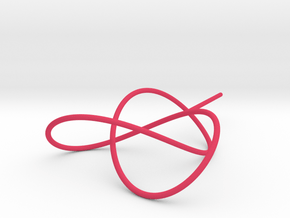 Trefoil Knot for Soap Experiments in Pink Processed Versatile Plastic