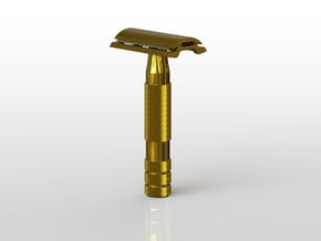 RS Double Edge Safety Razor Handle in Polished Brass