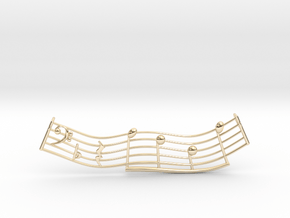 Music Pendant 2 in 14k Gold Plated Brass